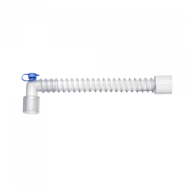Length: 15 см. Patient connector: angled double swivel with capnography port 22M/15F. Machine-side connector: 22F